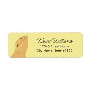 Bearded Dragon Lizard Return Address Labels