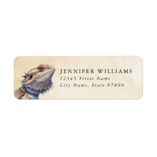 Bearded Dragon Lizard Return Address Labels