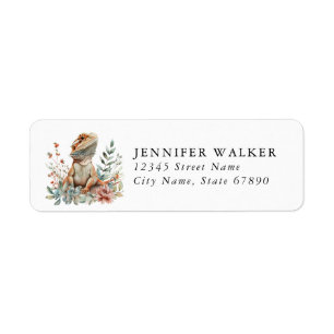 Bearded Dragon Lizard Return Address Labels