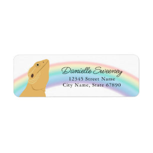 Bearded Dragon Lizard Return Address Labels