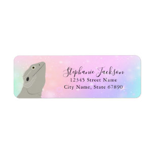Bearded Dragon Lizard Return Address Labels