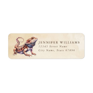 Bearded Dragon Lizard Return Address Labels