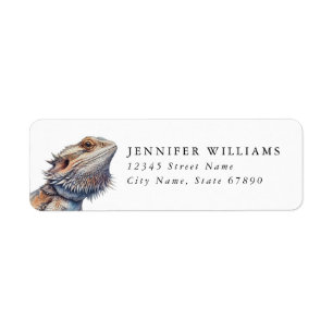 Bearded Dragon Lizard Return Address Labels