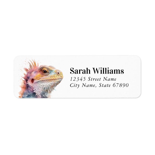 Bearded Dragon Lizard Return Address Labels (Front)