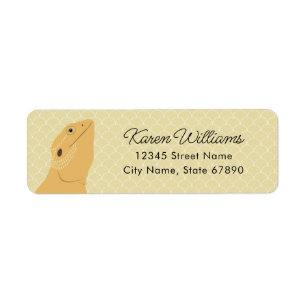 Bearded Dragon Lizard Return Address Labels