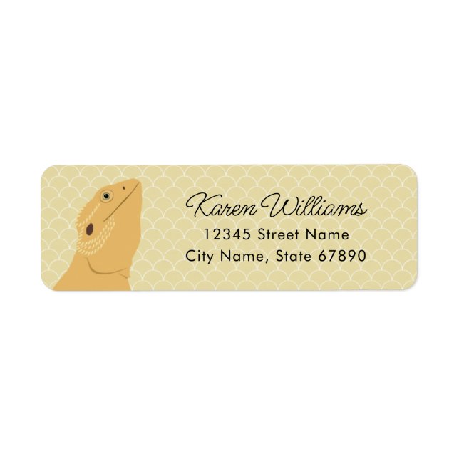 Bearded Dragon Lizard Return Address Labels (Front)
