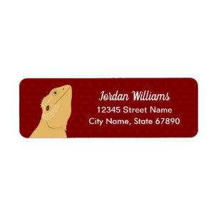 Bearded Dragon Lizard Return Address Labels