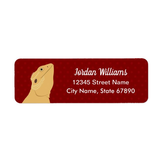 Bearded Dragon Lizard Return Address Labels (Front)