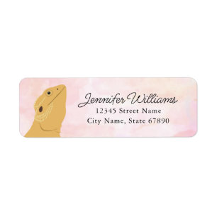 Bearded Dragon Lizard Return Address Labels