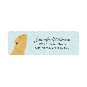 Bearded Dragon Lizard Return Address Labels