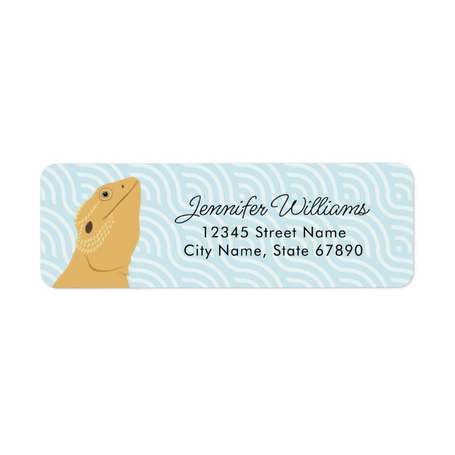 Bearded Dragon Lizard Return Address Labels (Front)