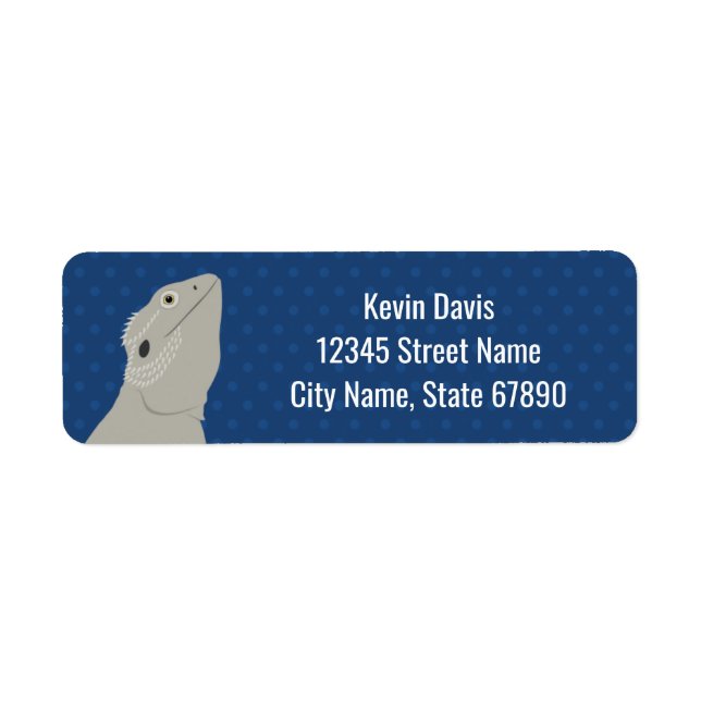 Bearded Dragon Lizard Return Address Labels (Front)