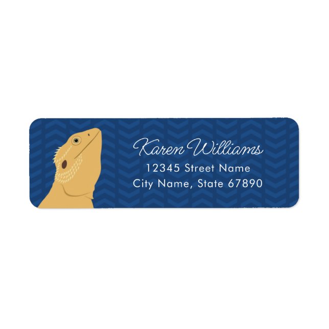 Bearded Dragon Lizard Return Address Labels (Front)