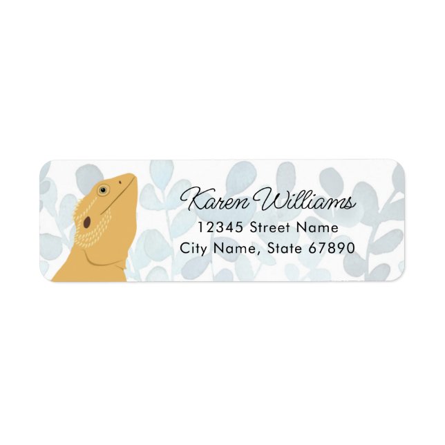 Bearded Dragon Lizard Return Address Labels (Front)