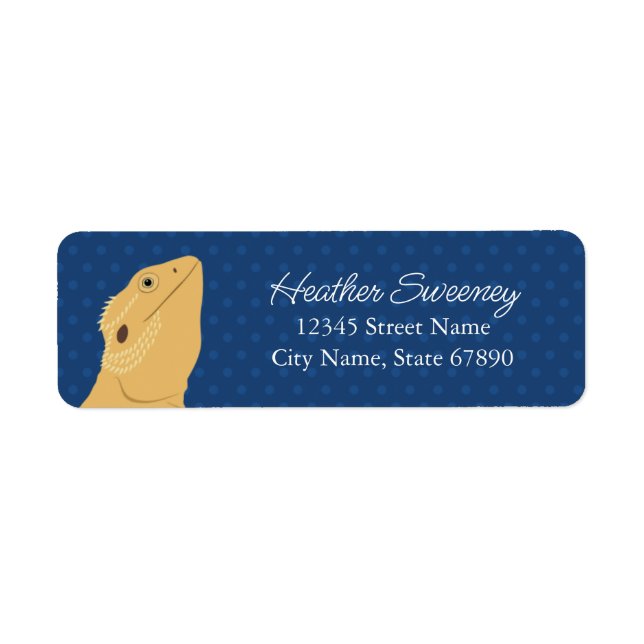Bearded Dragon Lizard Return Address Labels (Front)