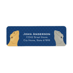Bearded Dragon Lizard Return Address Labels
