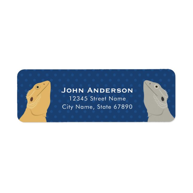 Bearded Dragon Lizard Return Address Labels (Front)