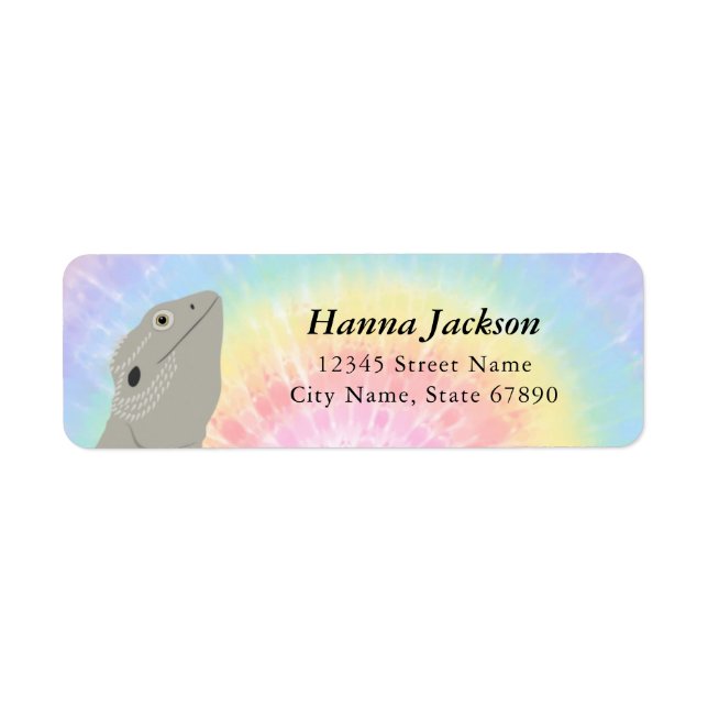Bearded Dragon Lizard Return Address Labels (Front)