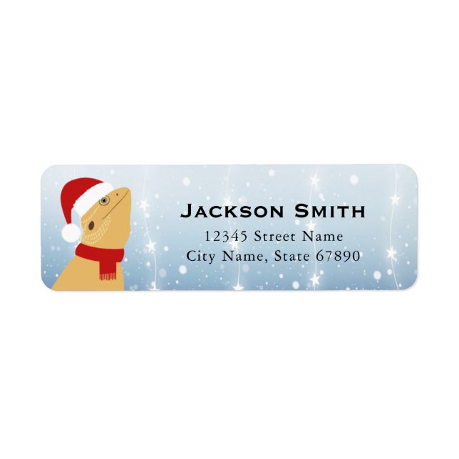 Bearded Dragon Lizard Return Address Labels (Front)