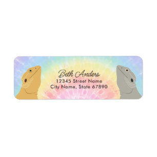 Bearded Dragon Lizard Return Address Labels