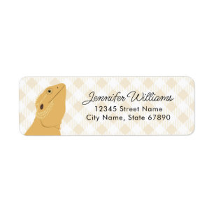 Bearded Dragon Lizard Return Address Labels