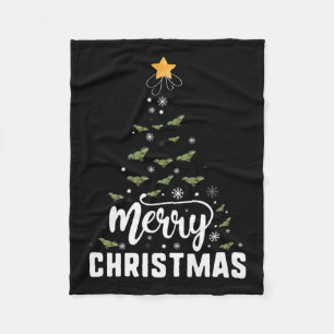 Bearded Dragon Merry Christmas Tree Family Xmas Ho Fleece Blanket