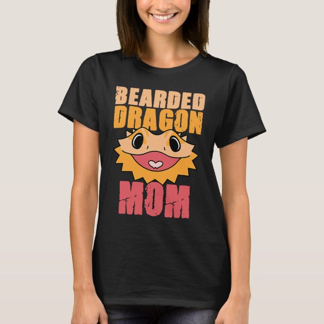Bearded Dragon  Mom Reptiles Pet Reptile Owner Gra T-Shirt (Front)