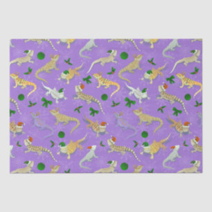 Bearded Dragon Morph Holiday Purple Tissue Paper