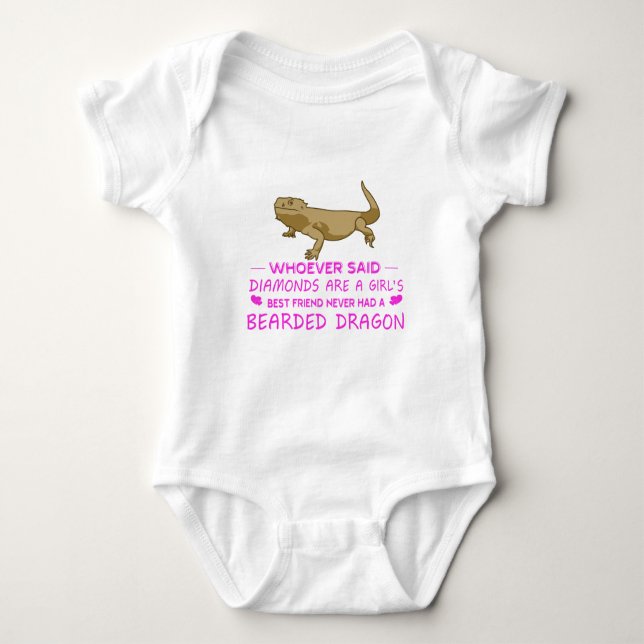 Bearded Dragon Mummy Baby Bodysuit (Front)