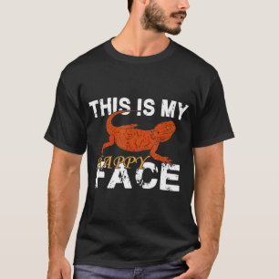 Bearded Dragon My Happy Face Lizard Reptile T-Shirt