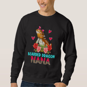 Bearded Dragon Nana Cute Flowers Bearded Dragon Sweatshirt