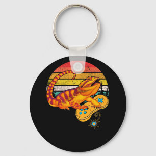Bearded Dragon Playing Video Game Reptiles Pagona Key Ring