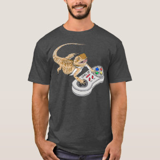 Bearded Dragon Playing Video Game Reptiles T-Shirt