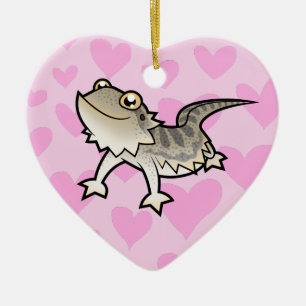 Bearded Dragon / Rankin Dragon Love Ceramic Tree Decoration