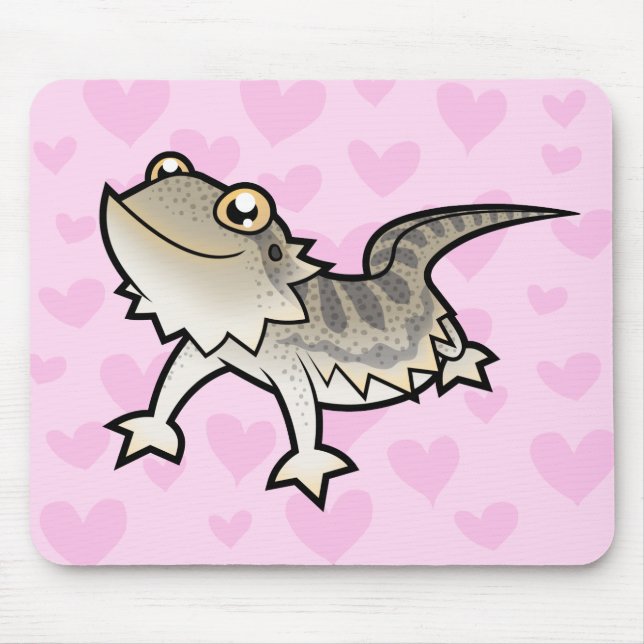 Bearded Dragon / Rankin Dragon Love Mouse Pad (Front)