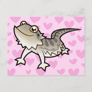 Bearded Dragon / Rankin Dragon Love Postcard