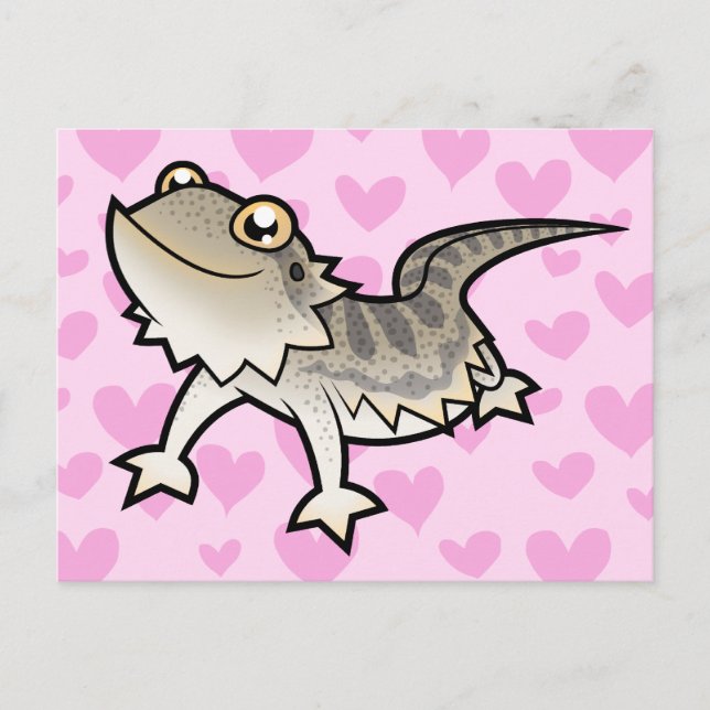 Bearded Dragon / Rankin Dragon Love Postcard (Front)