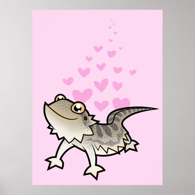 Bearded Dragon / Rankin Dragon Love Poster (Front)