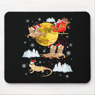 Bearded Dragon Reindeer Christmas Pajama Santa Xma Mouse Pad