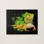 Bearded Dragon Reptile Owner Jigsaw Puzzle<br><div class="desc">Are you a bearded dragon or beardie? Do you love all types of lizards and dragons? This bearded dragon watercolor jigsaw puzzle makes a great idea for anyone that has a passion for reptiles and lizards. If you are looking for a creative outlet or a creative activity to help with...</div>