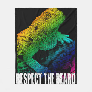 Bearded Dragon Respect The Beard Fleece Blanket