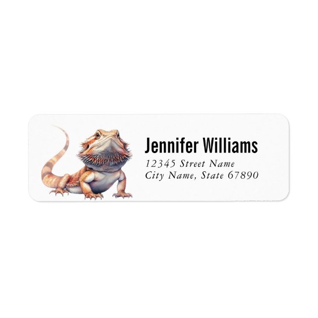 Bearded Dragon Return Address Label (Front)