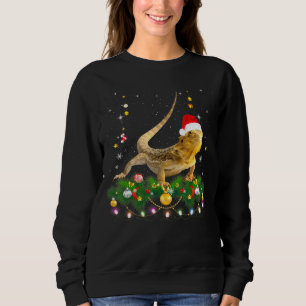 Bearded Dragon Santa Christmas For Reptile Sweatshirt