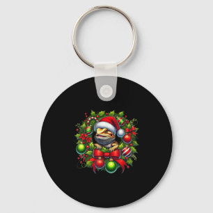 Bearded Dragon Santa Hat Christmas Xmas Key Ring