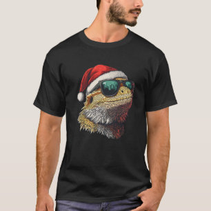 Bearded Dragon Santa Hat Funny Christmas Premium T-Shirt