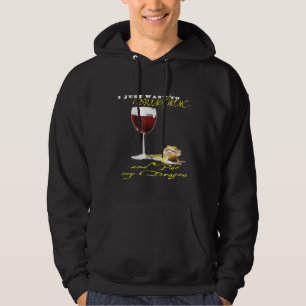 Bearded Dragon Shirt I Just Want to Drink Wine Pet