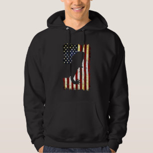 Bearded Dragon Silhouette American Flag 4th Of Jul Hoodie