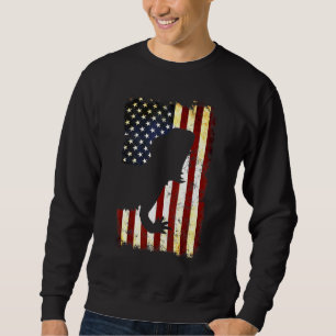 Bearded Dragon Silhouette American Flag 4th Of Jul Sweatshirt