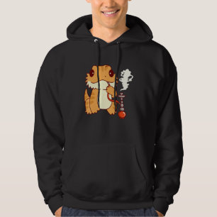 Bearded Dragon Smoking Hookah  Pogona With Shisha Hoodie