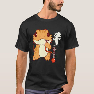 Bearded Dragon Smoking Hookah Pogona With Shisha T-Shirt